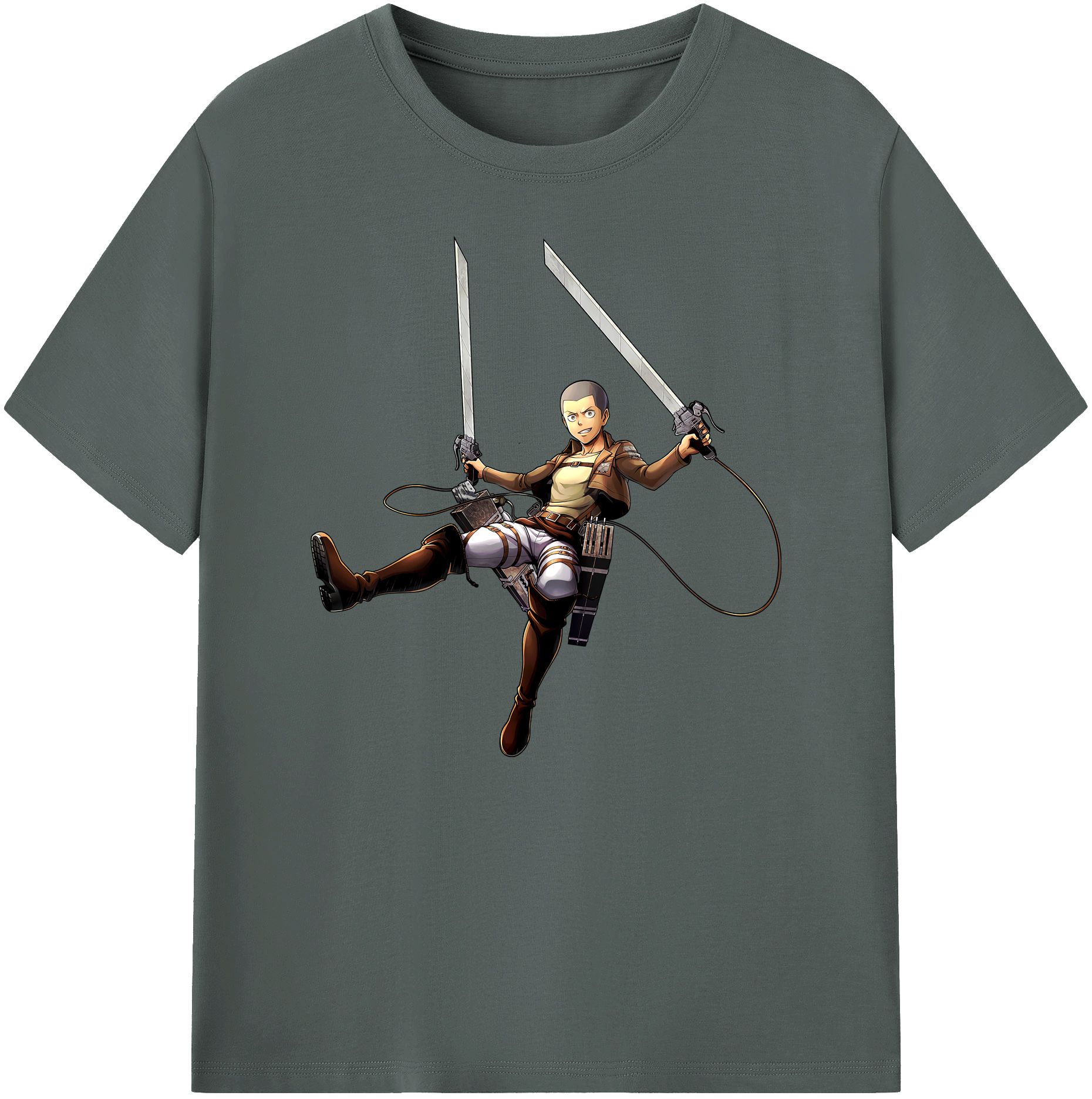 （画像用） 進撃の巨人 コニー·スプリンガー Attack on Titan Connie Springer 綿100％ メンズ半袖Tシャツ｜肌触りやわらか＆通気性